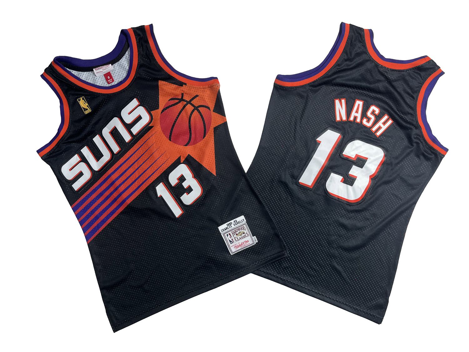 Men Phoenix Suns #13 Nash Black Throwback NBA Jersey